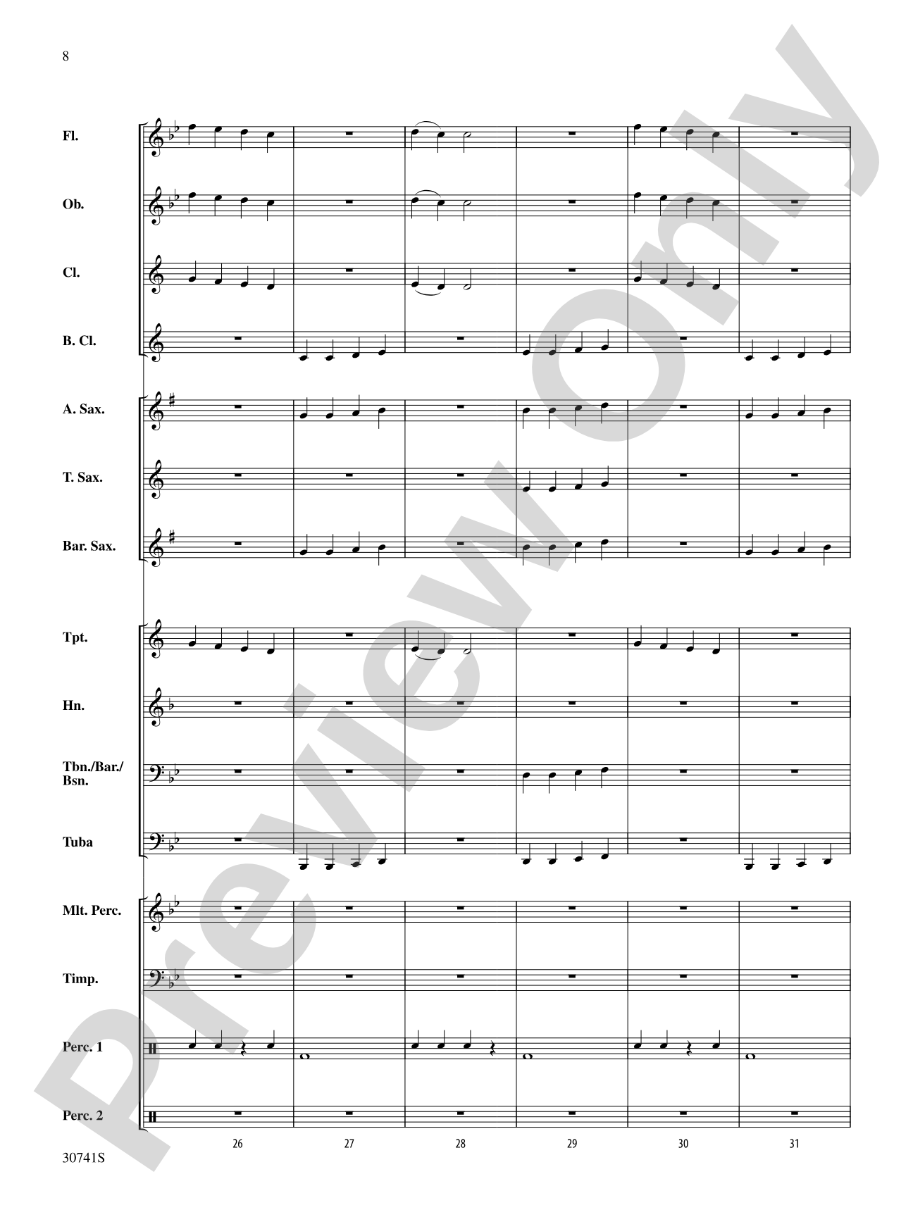 Symphonic Variants (Based on "Ode to Joy" from Symphony No. 9): Concert Band Conductor Score & Parts