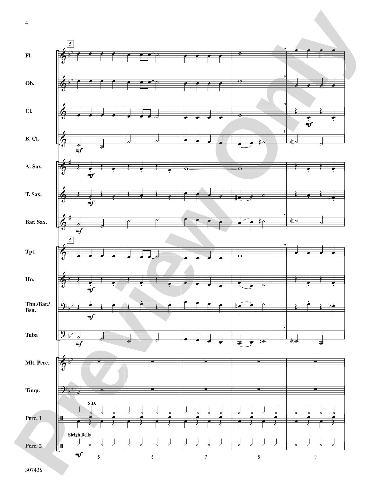 Jazzy Ol' Saint Nick: Concert Band Conductor Score & Parts