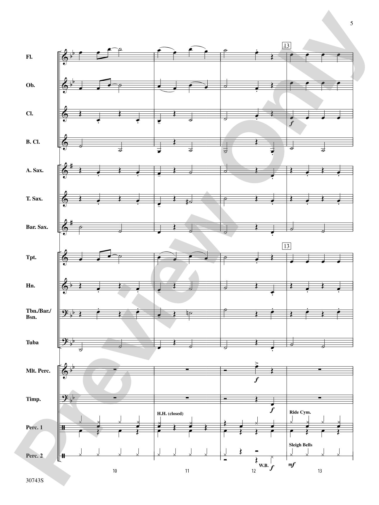 Jazzy Ol' Saint Nick: Concert Band Conductor Score & Parts