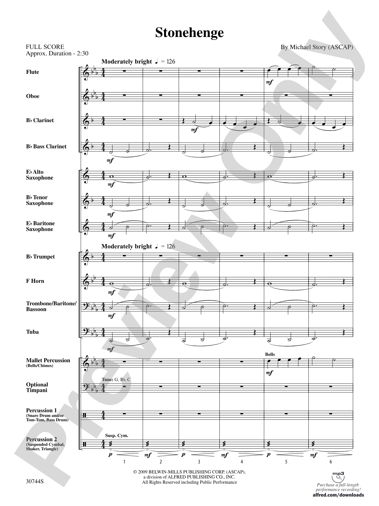 Stonehenge: Concert Band Conductor Score & Parts