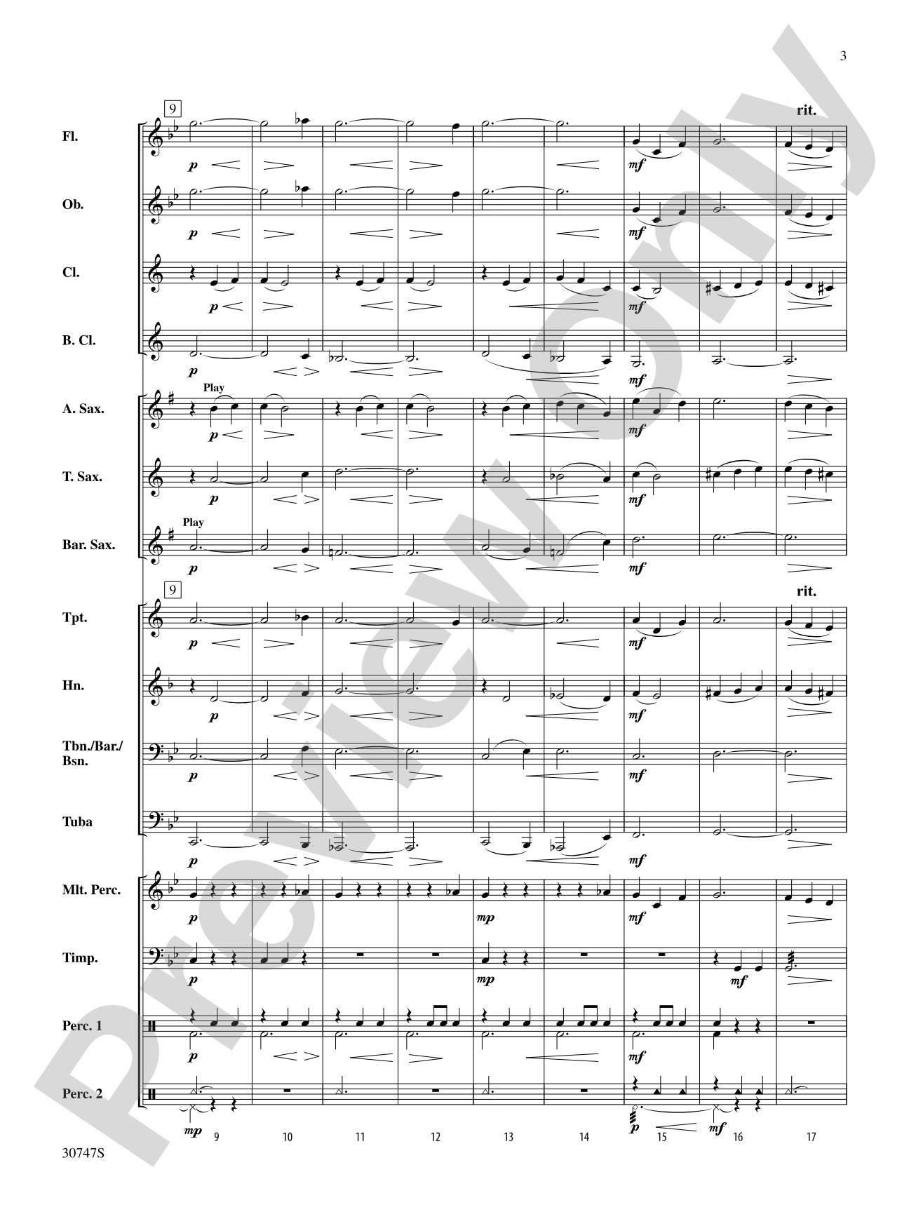 Coventry Carol: Concert Band Conductor Score & Parts