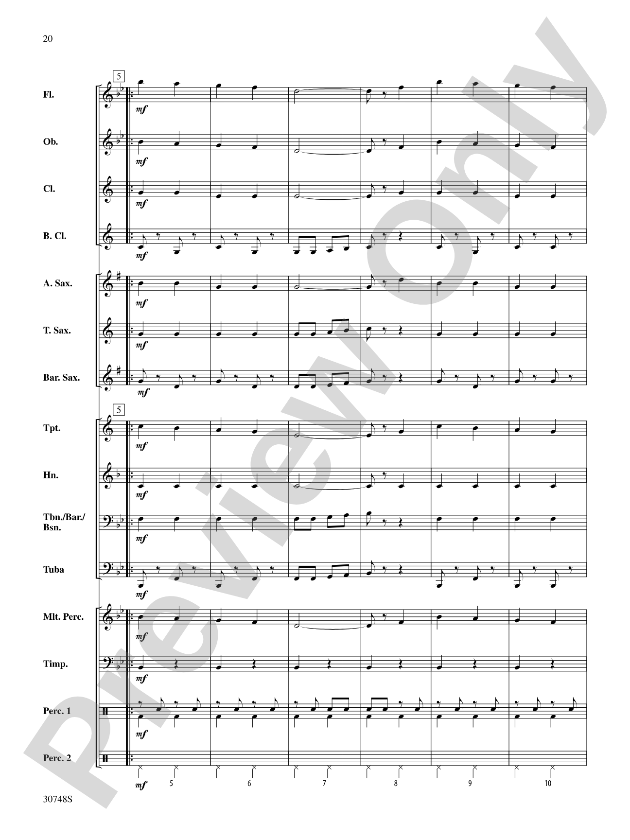 Belwin Beginning Band Kit #5: Concert Band Conductor Score & Parts