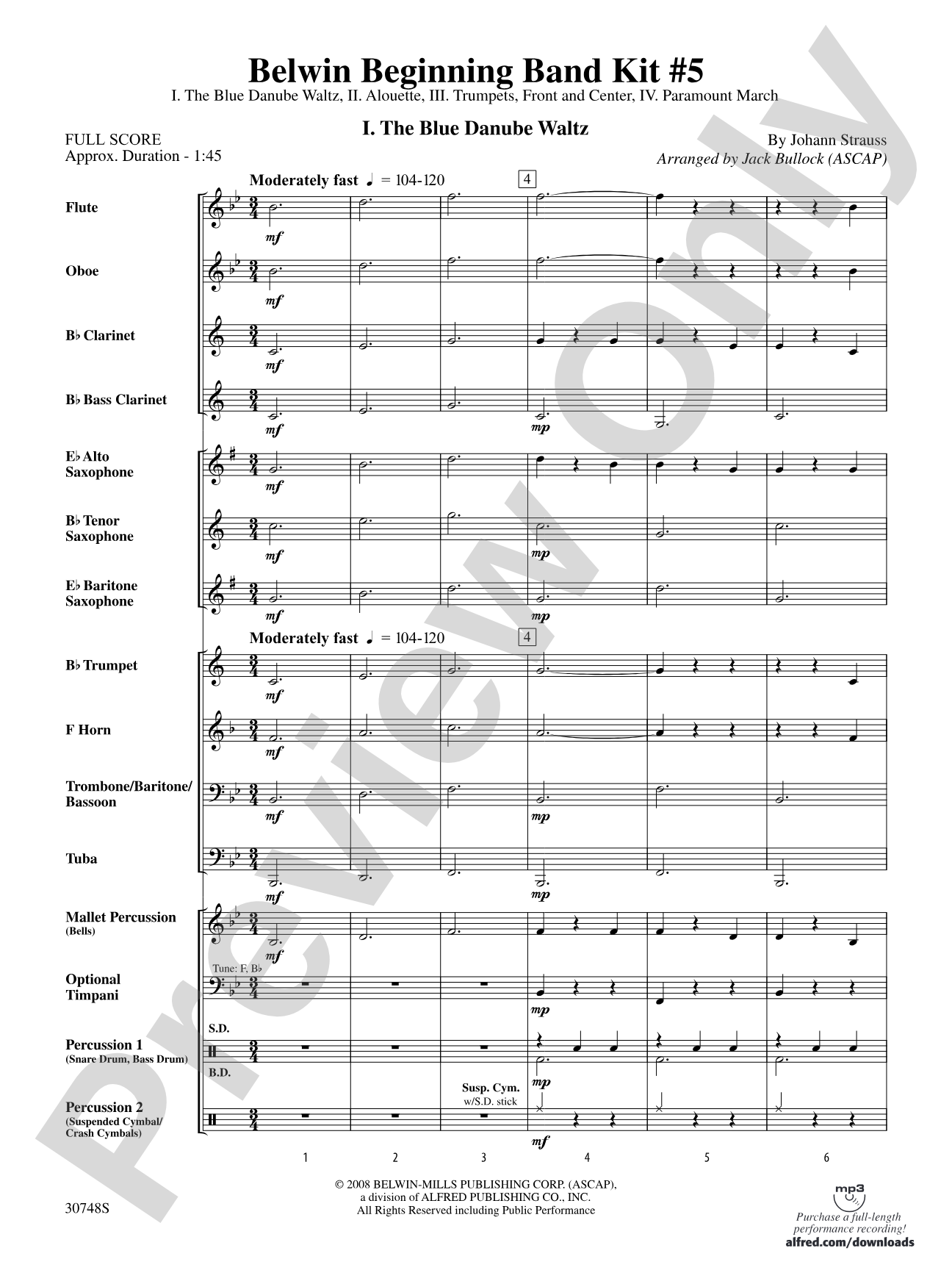 Belwin Beginning Band Kit #5: Concert Band Conductor Score & Parts