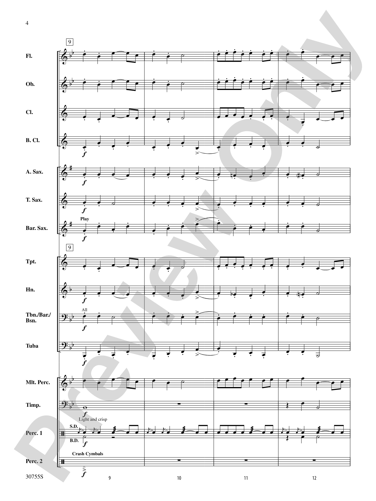 Shepherd's Hey: Concert Band Conductor Score & Parts