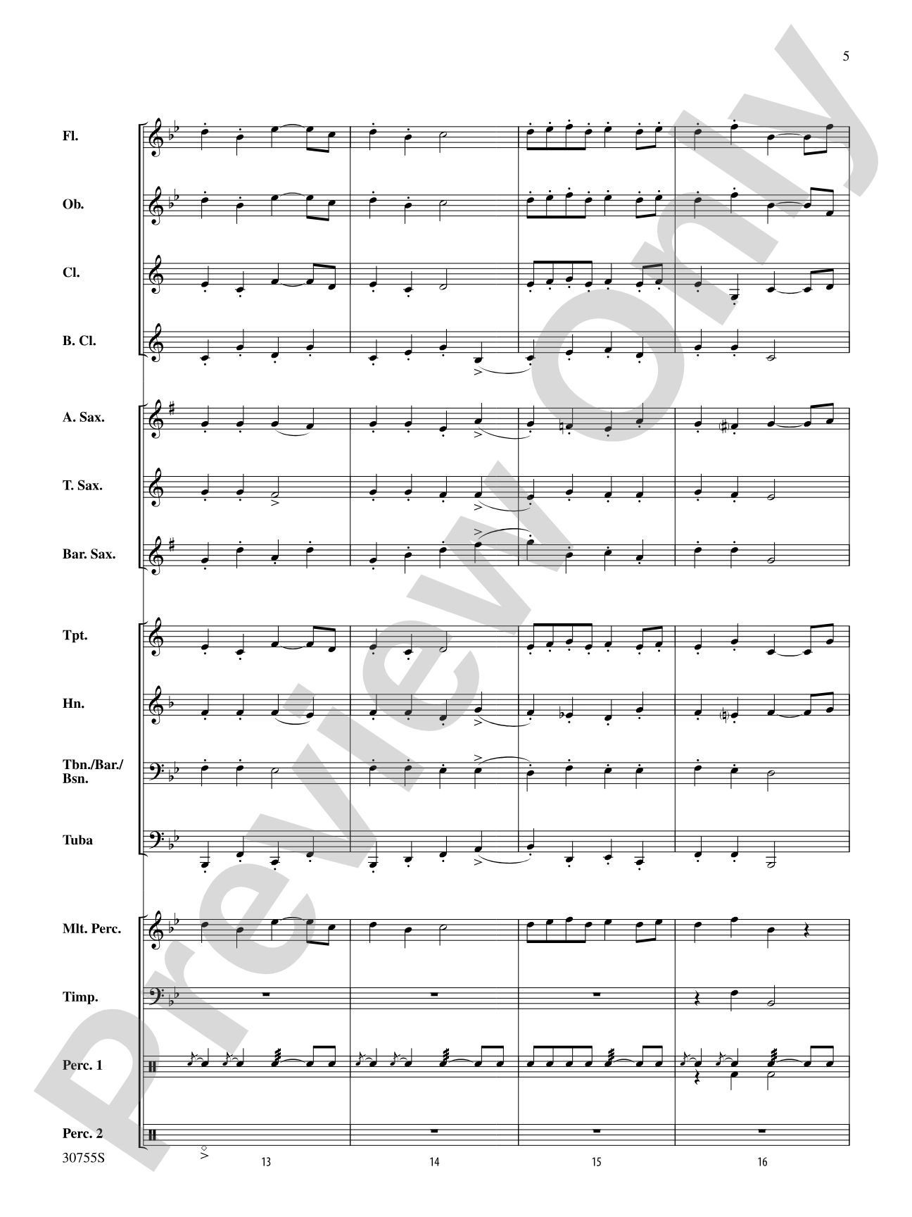 Shepherd's Hey: Concert Band Conductor Score & Parts