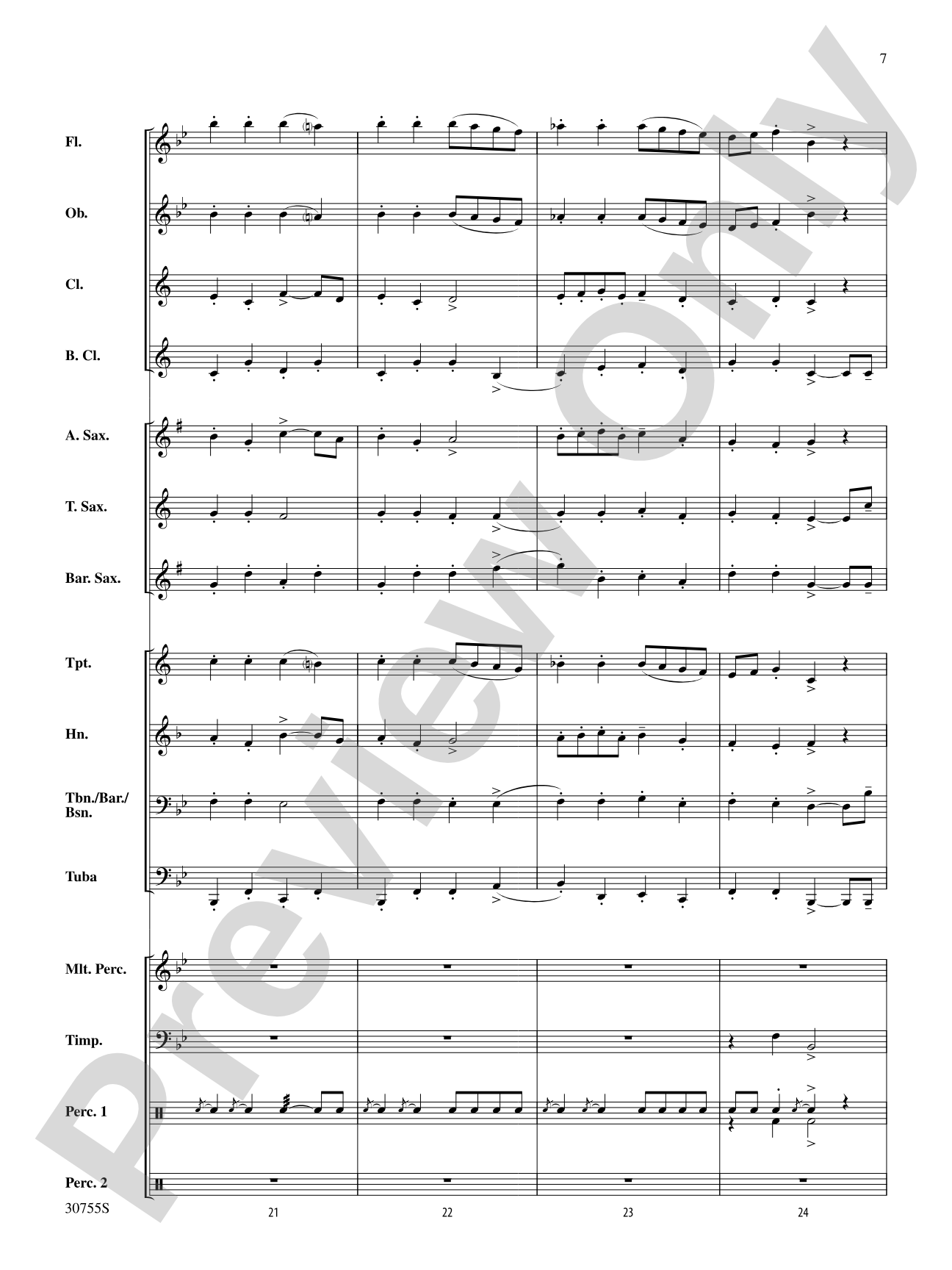 Shepherd's Hey: Concert Band Conductor Score & Parts