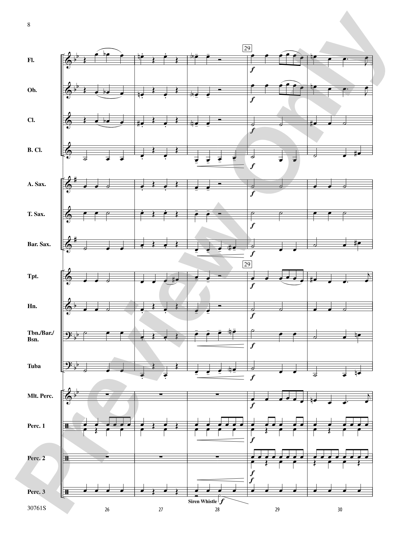 All I Want for Christmas Is My Two Front Teeth: Concert Band Conductor Score & Parts