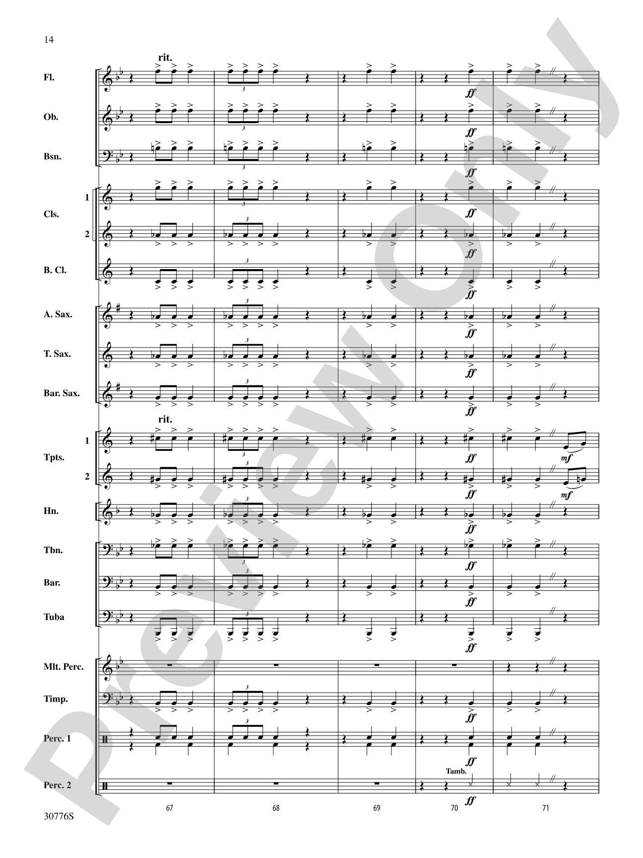 The Planets: Concert Band Conductor Score & Parts
