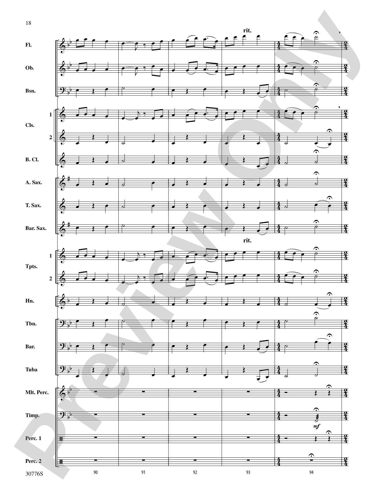 The Planets: Concert Band Conductor Score & Parts