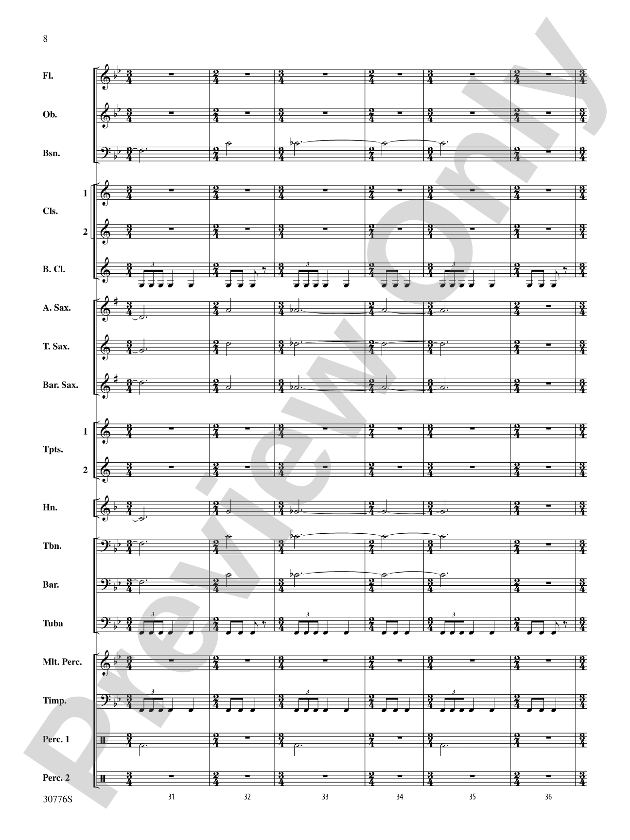 The Planets: Concert Band Conductor Score & Parts