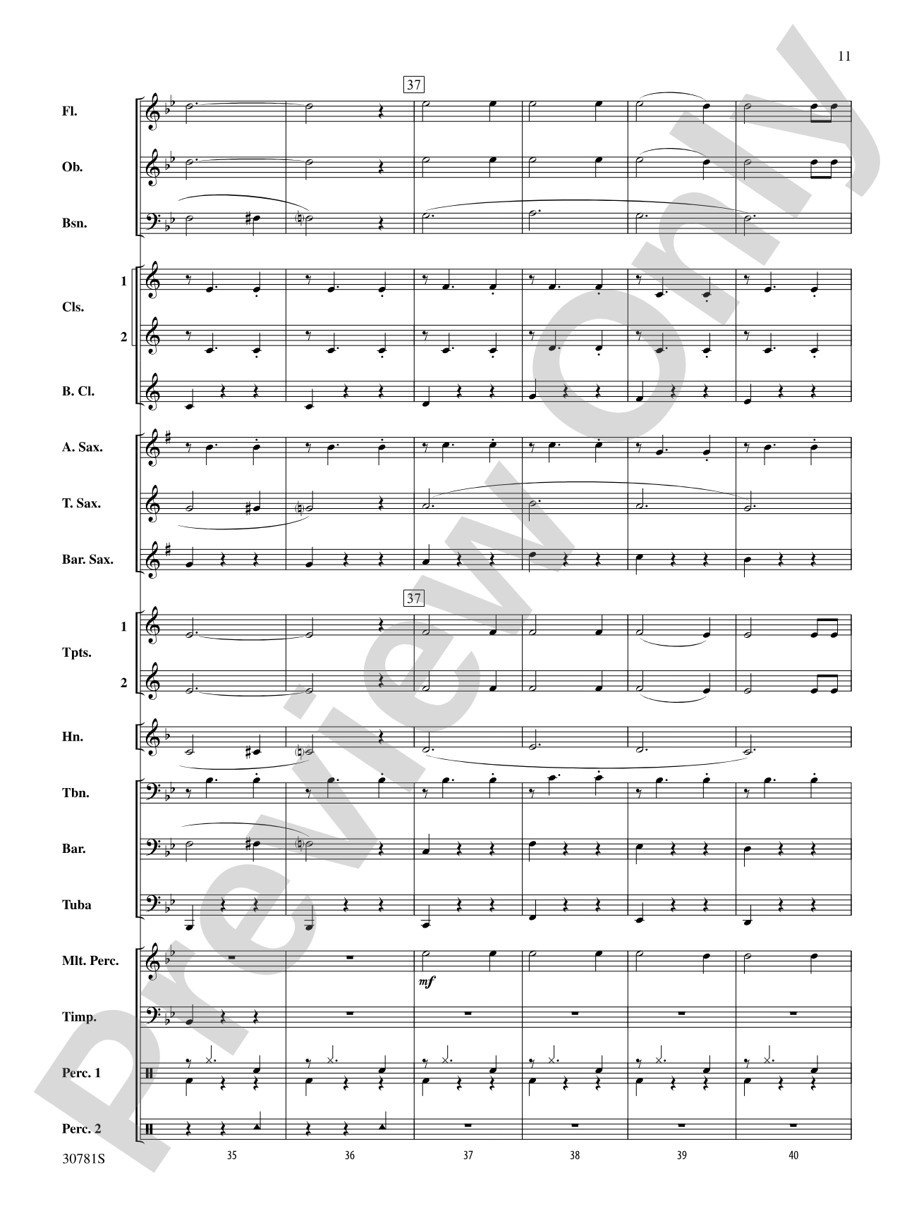 Swingin' Jingle Bells: Concert Band Conductor Score & Parts