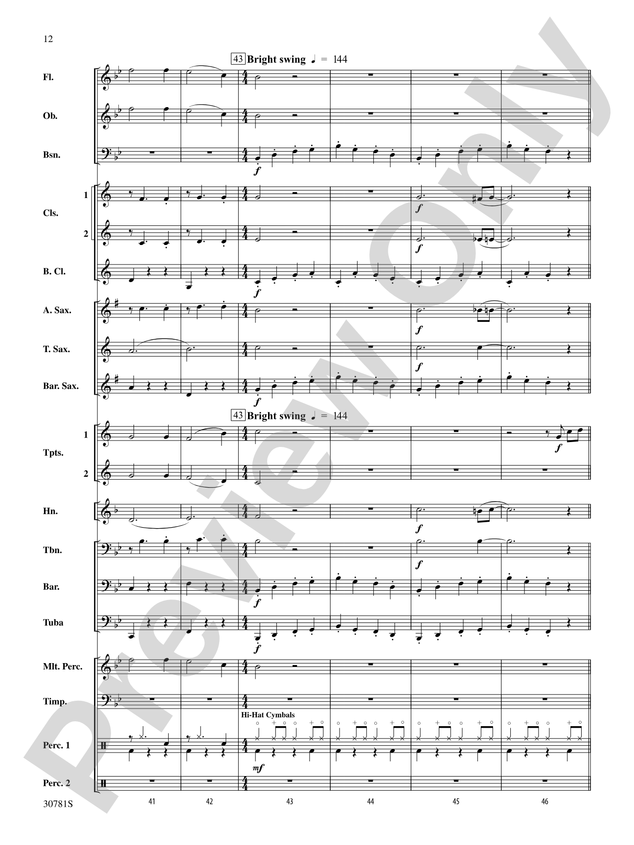 Swingin' Jingle Bells: Concert Band Conductor Score & Parts