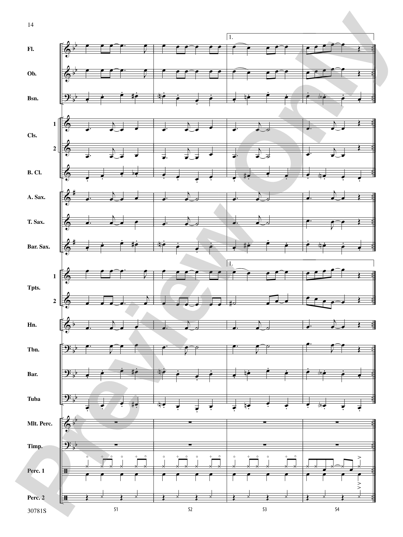Swingin' Jingle Bells: Concert Band Conductor Score & Parts