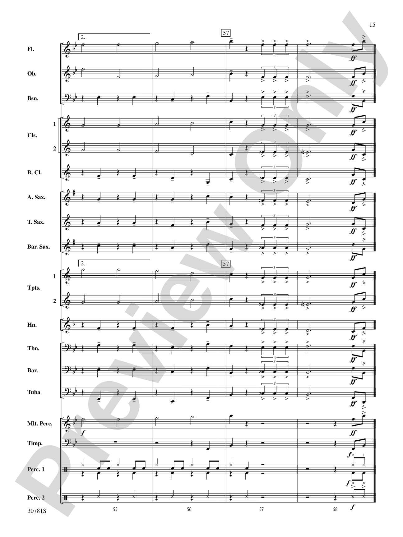 Swingin' Jingle Bells: Concert Band Conductor Score & Parts
