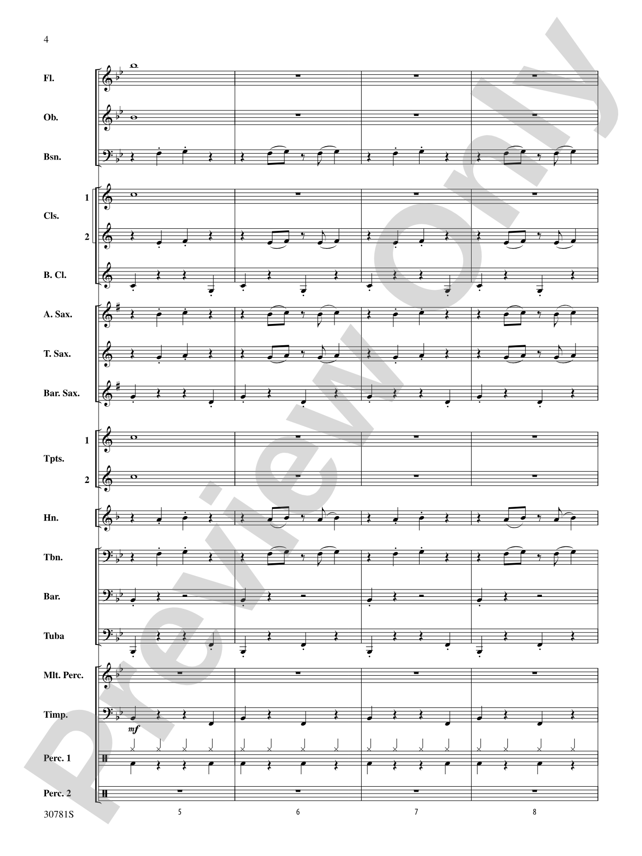 Swingin' Jingle Bells: Concert Band Conductor Score & Parts