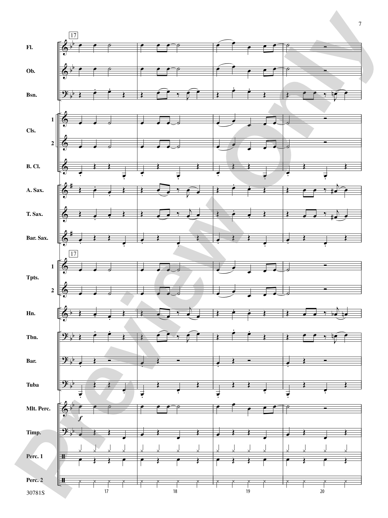 Swingin' Jingle Bells: Concert Band Conductor Score & Parts
