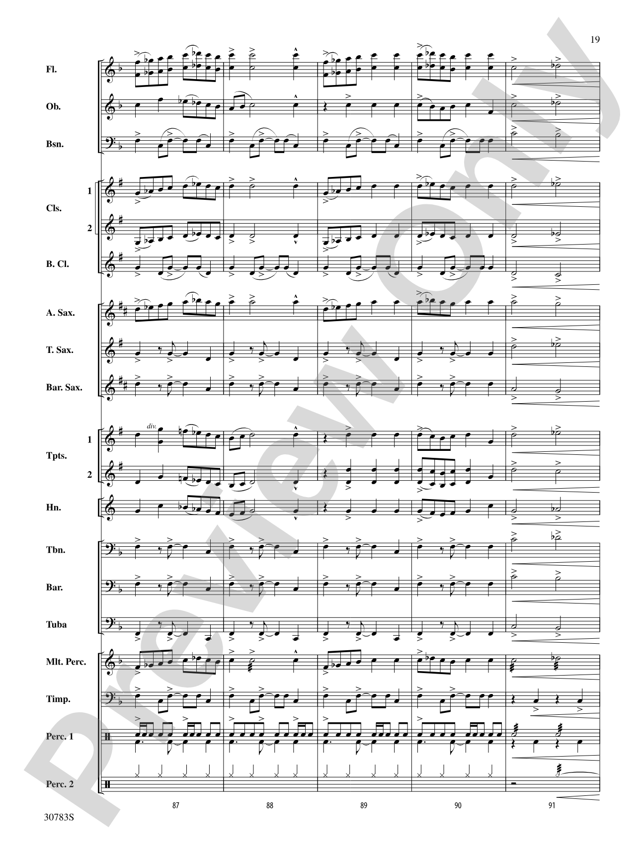 Arabian Dances: Concert Band Conductor Score & Parts