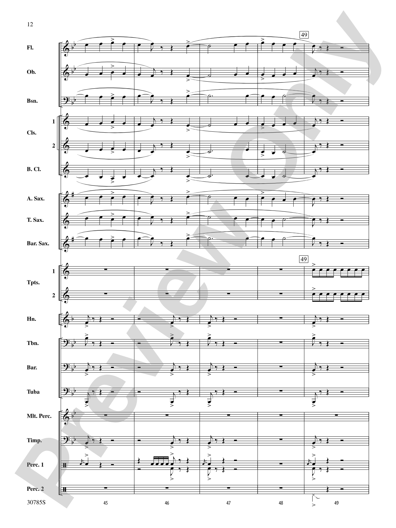 Festivo: Concert Band Conductor Score & Parts