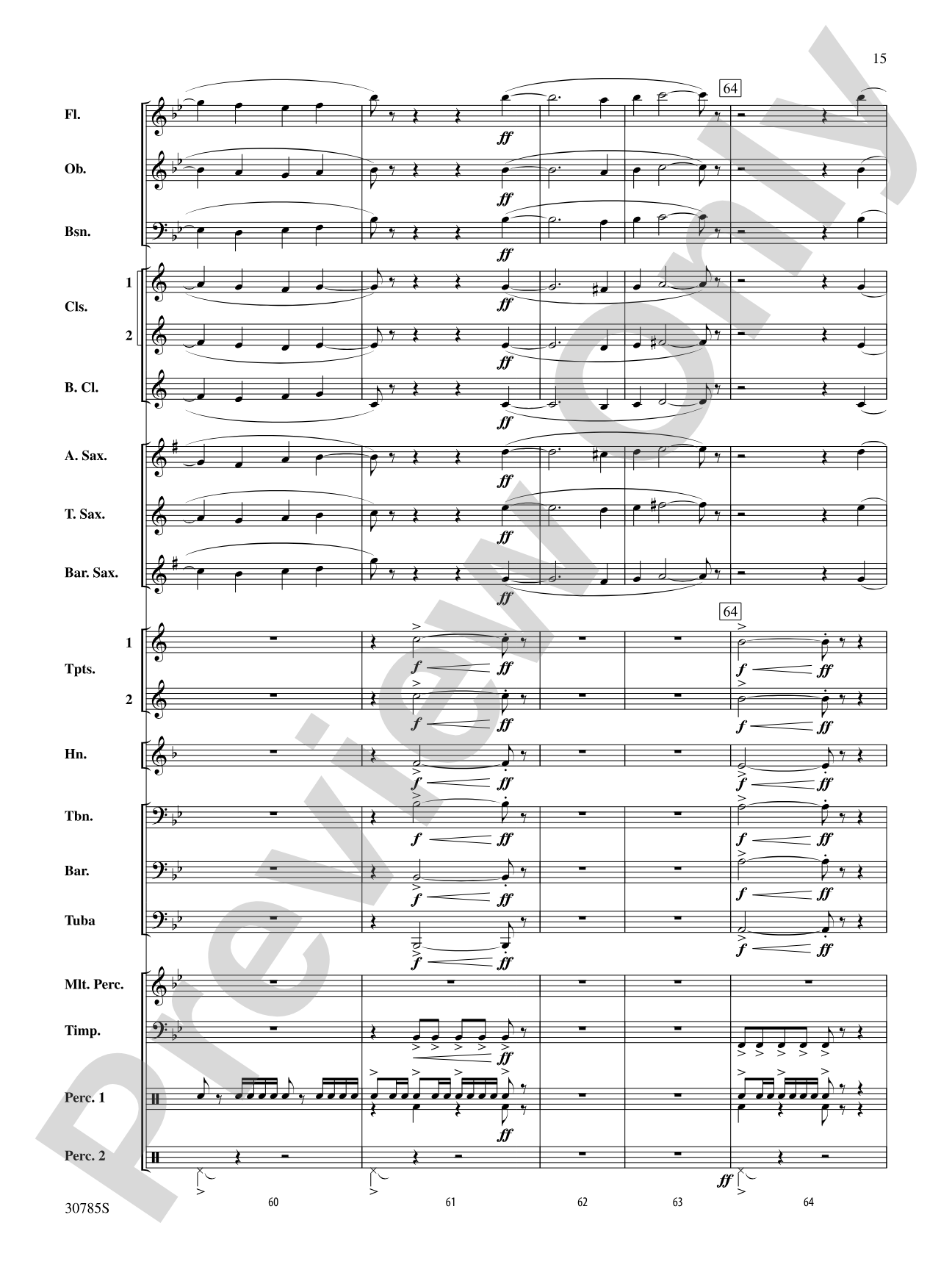 Festivo: Concert Band Conductor Score & Parts