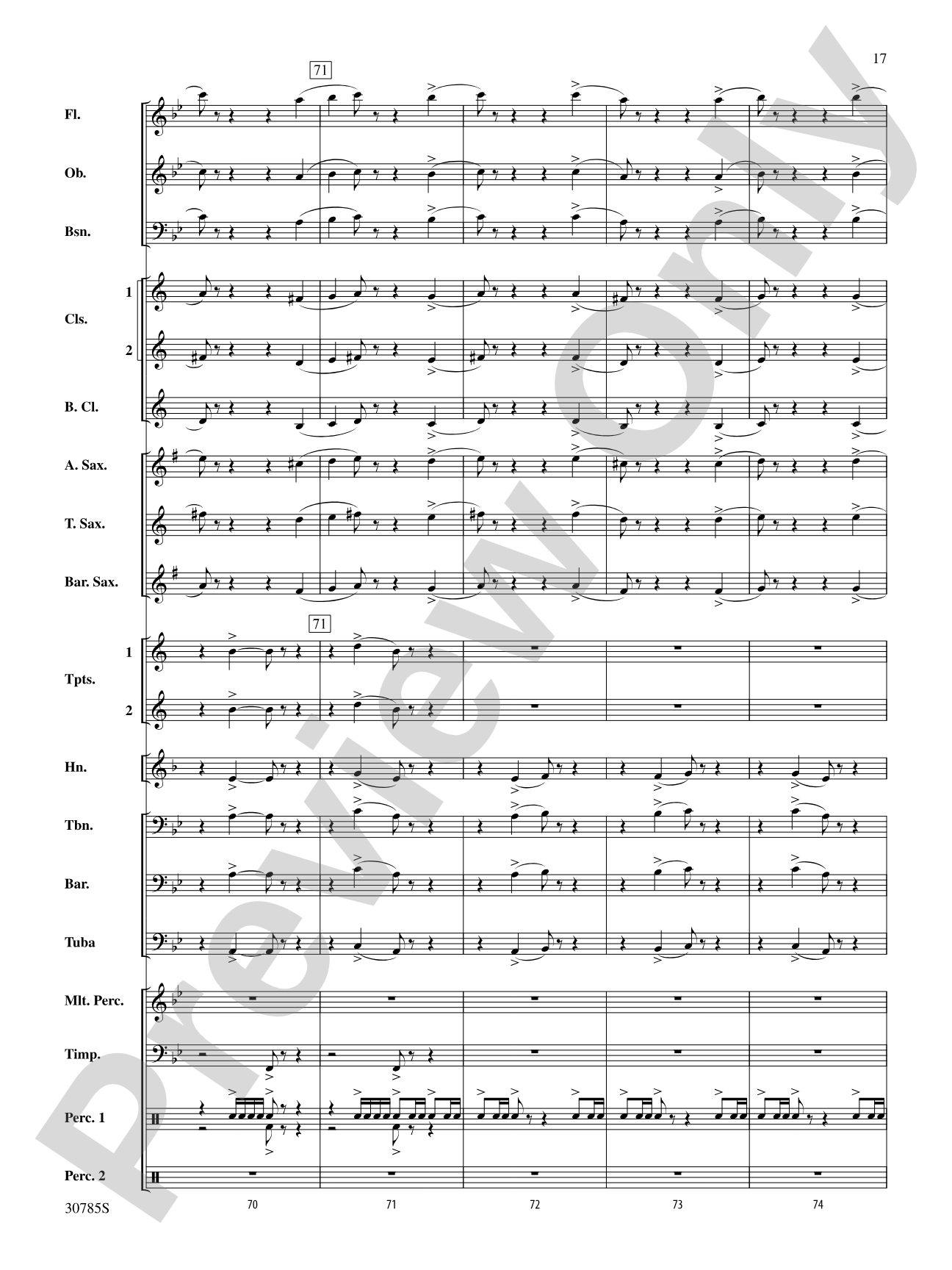 Festivo: Concert Band Conductor Score & Parts