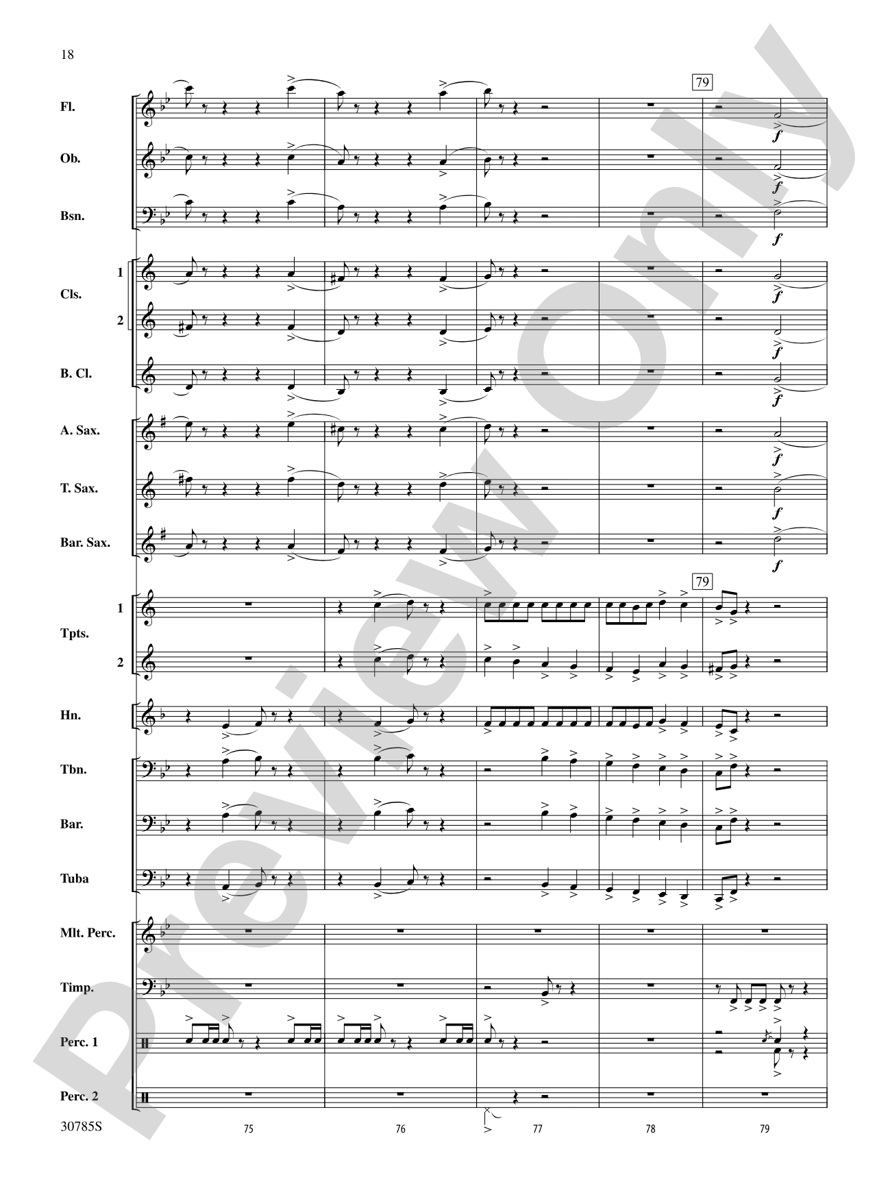 Festivo: Concert Band Conductor Score & Parts