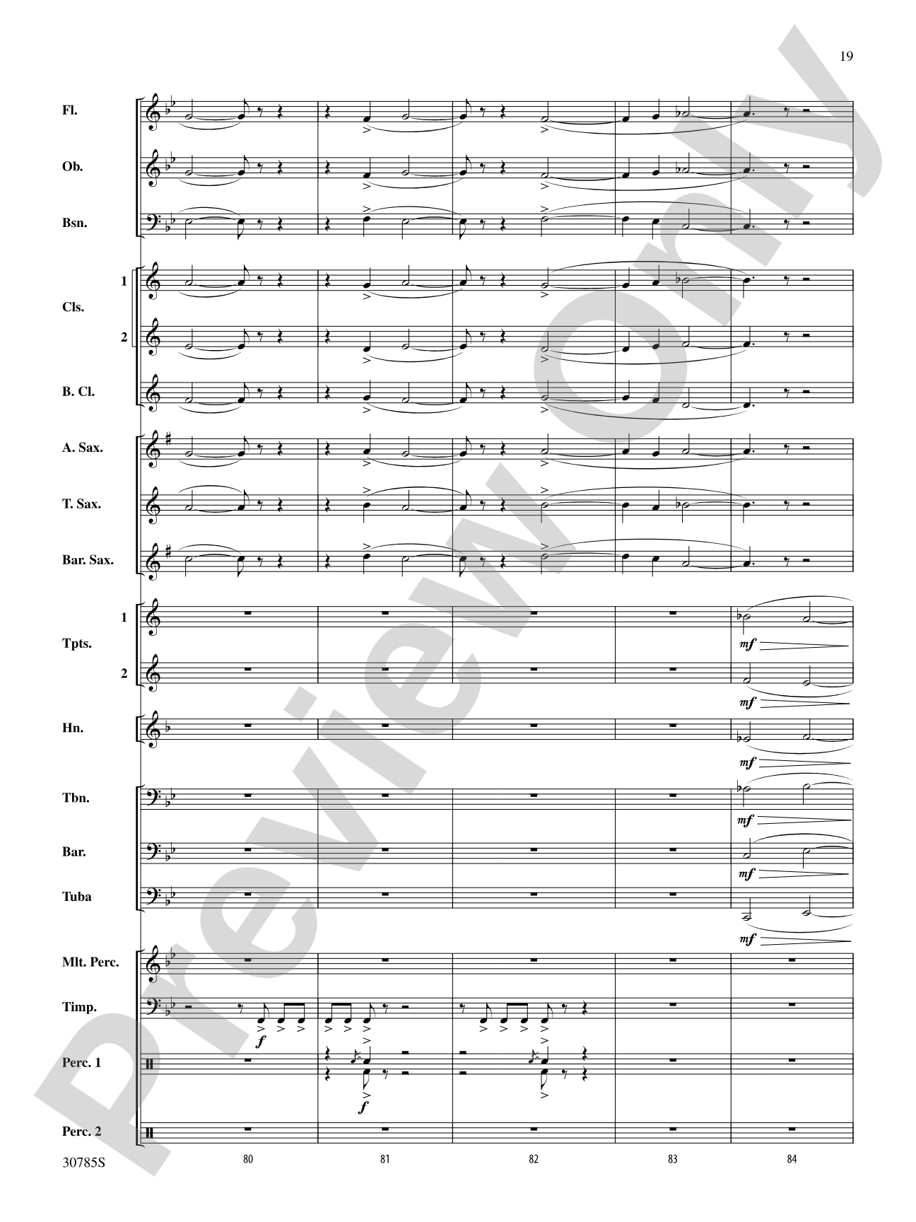 Festivo: Concert Band Conductor Score & Parts