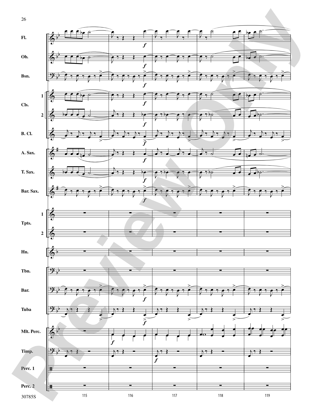 Festivo: Concert Band Conductor Score & Parts