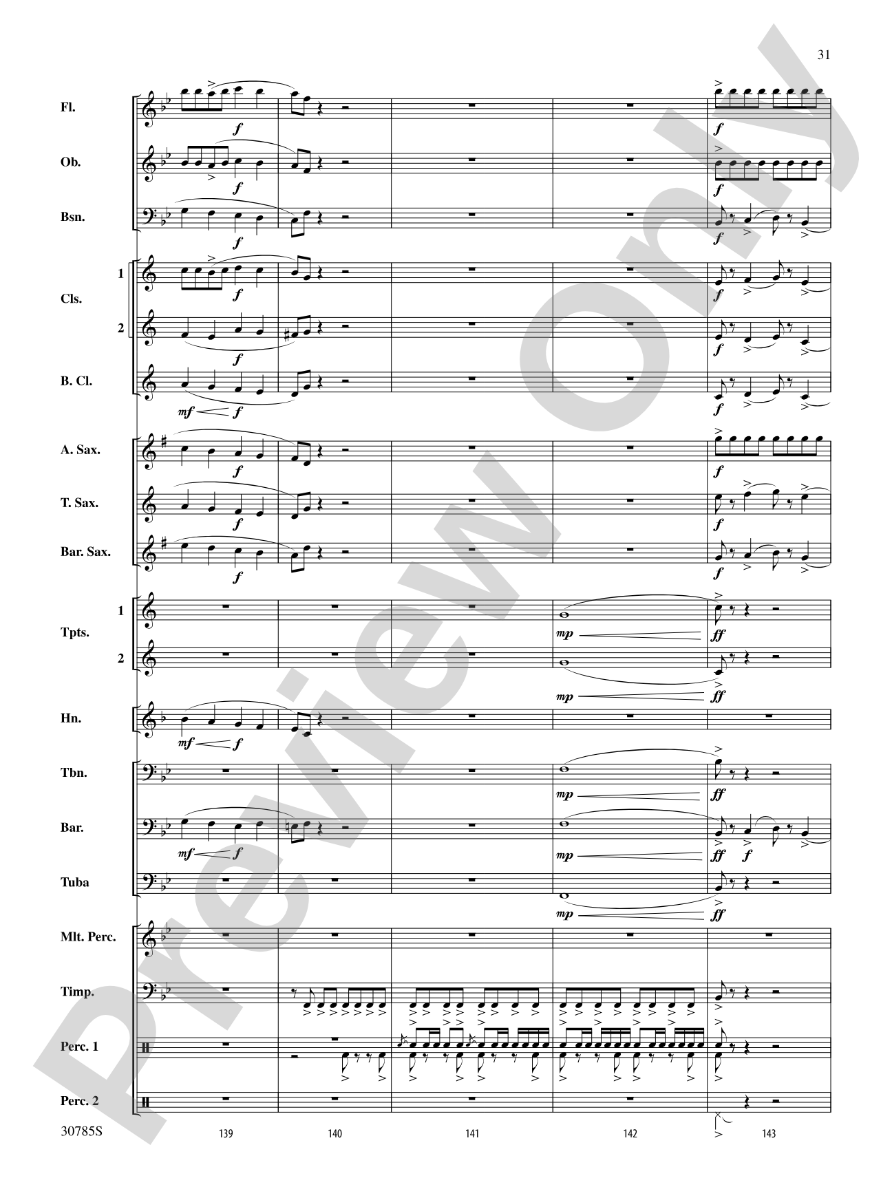 Festivo: Concert Band Conductor Score & Parts