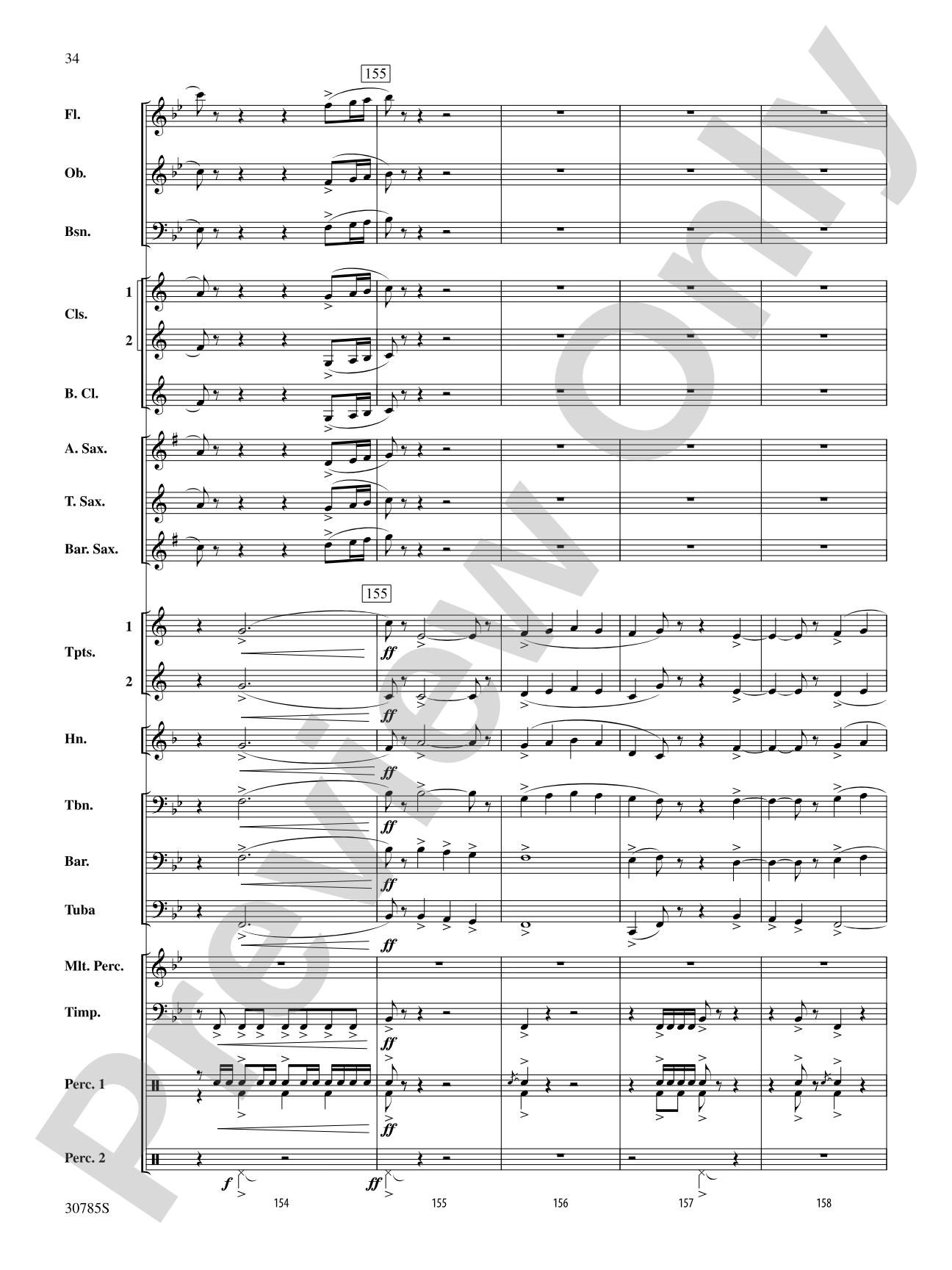 Festivo: Concert Band Conductor Score & Parts