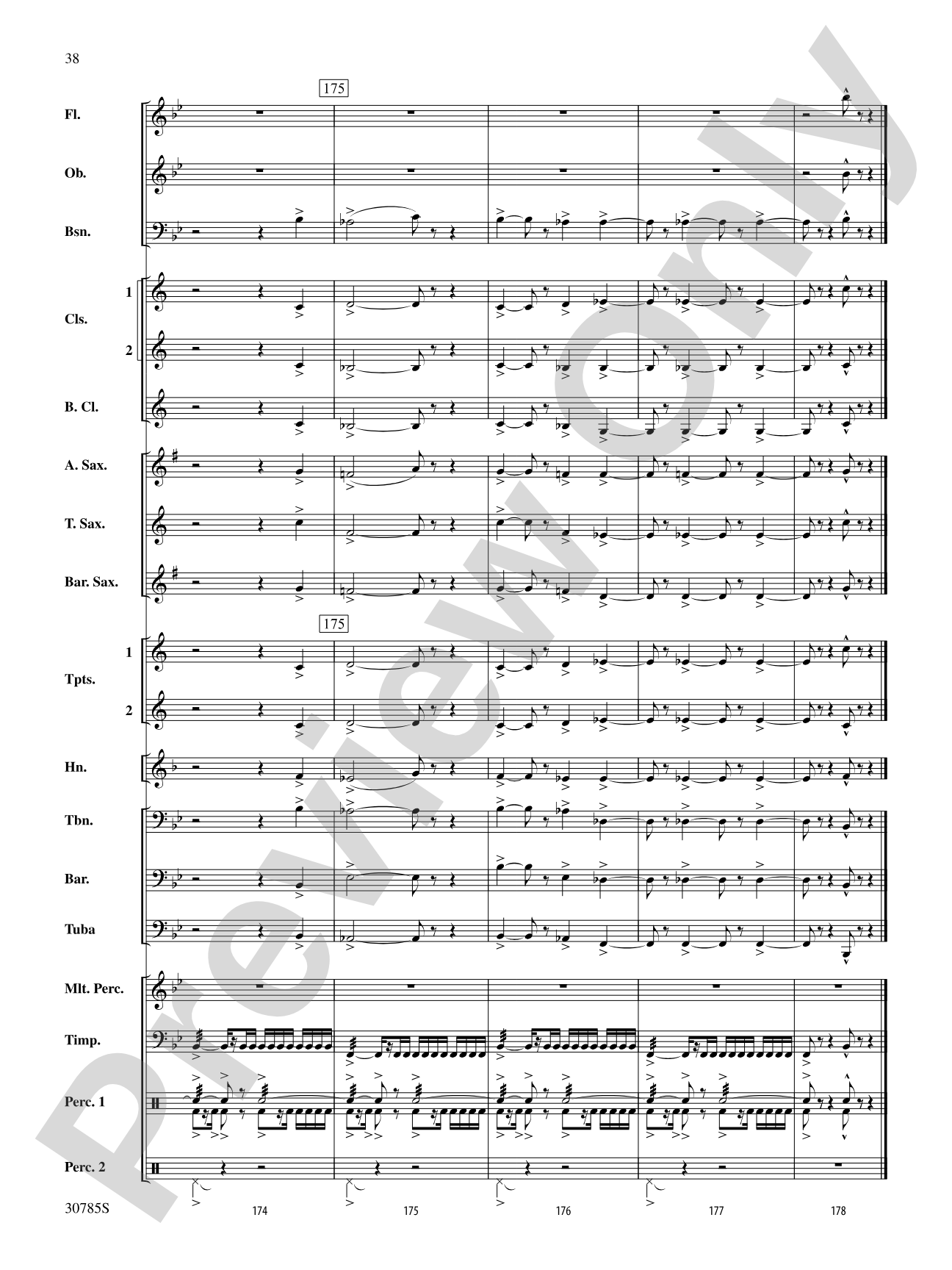 Festivo: Concert Band Conductor Score & Parts