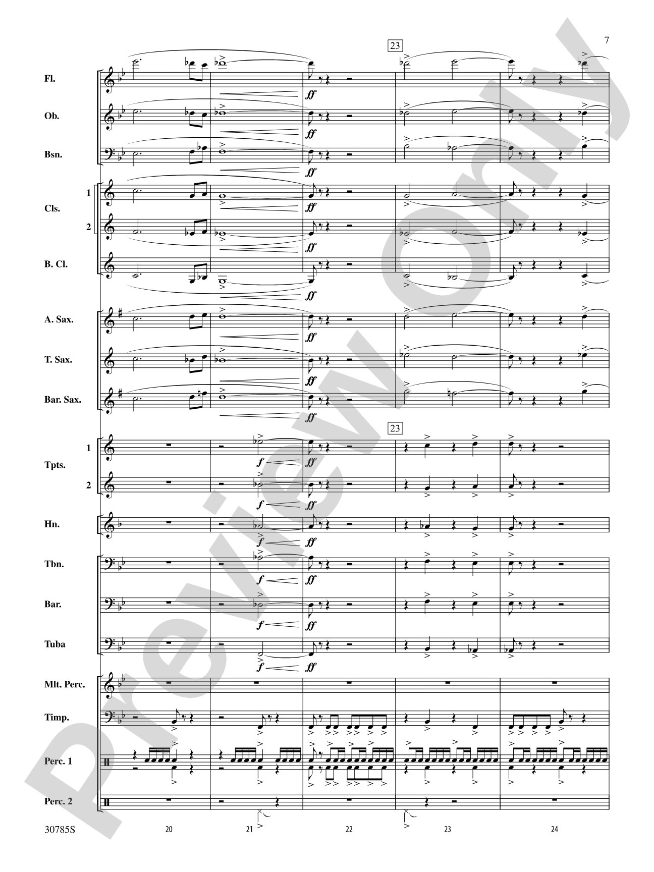 Festivo: Concert Band Conductor Score & Parts