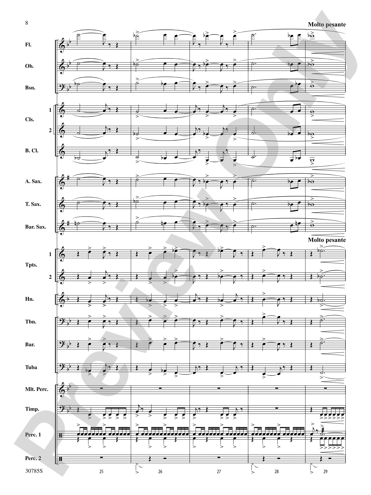 Festivo: Concert Band Conductor Score & Parts