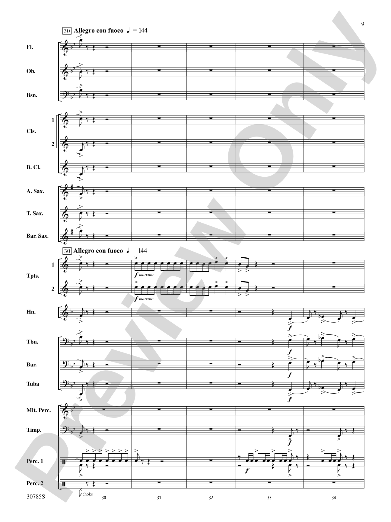 Festivo: Concert Band Conductor Score & Parts