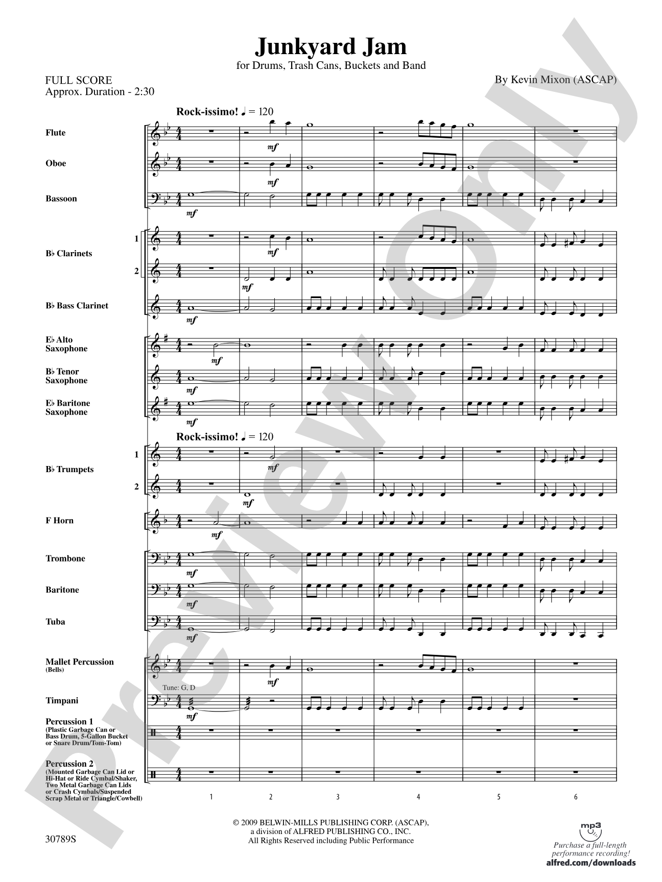 Junkyard Jam: Concert Band Conductor Score & Parts