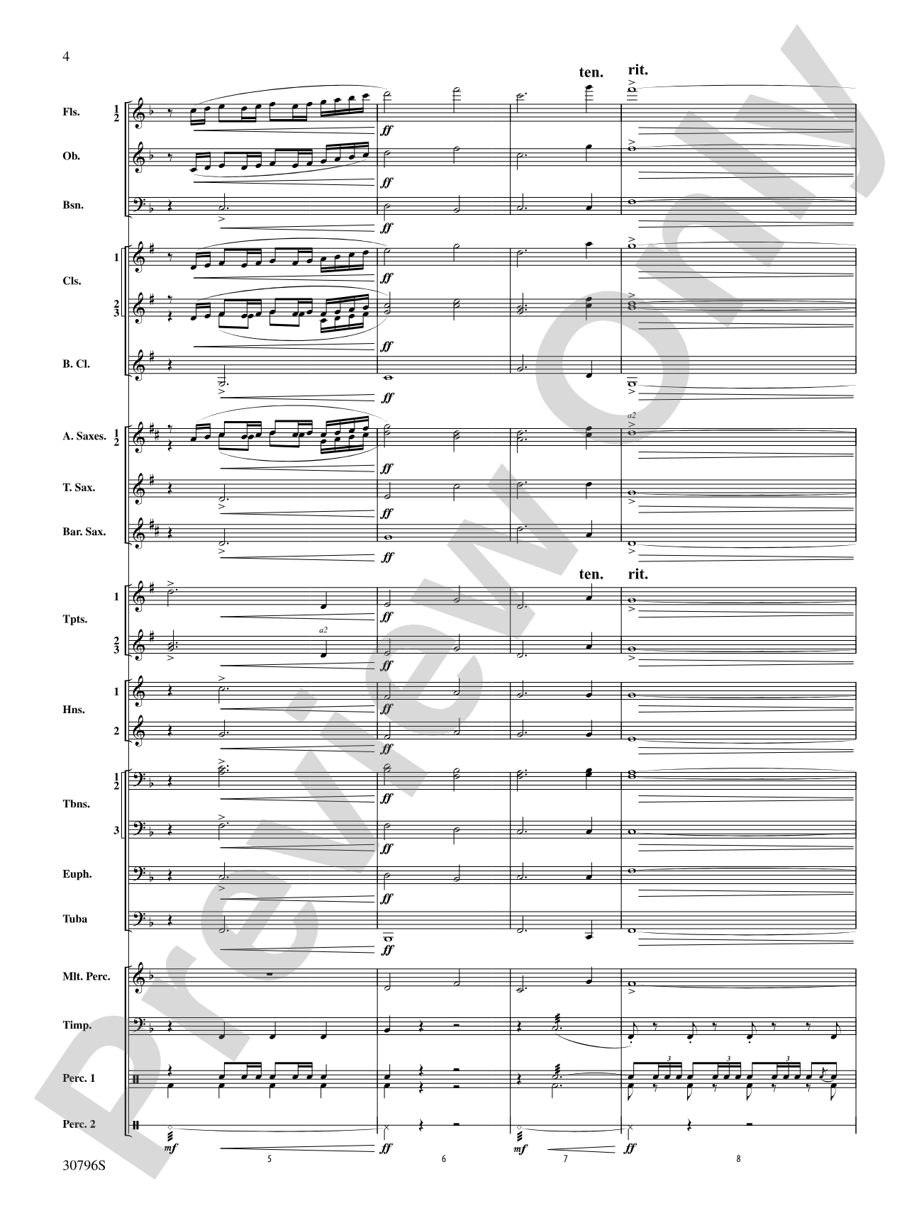America, the Beautiful: Concert Band Conductor Score & Parts