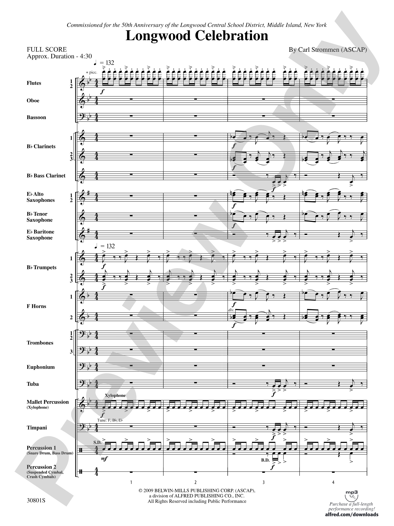 Longwood Celebration: Concert Band Conductor Score & Parts