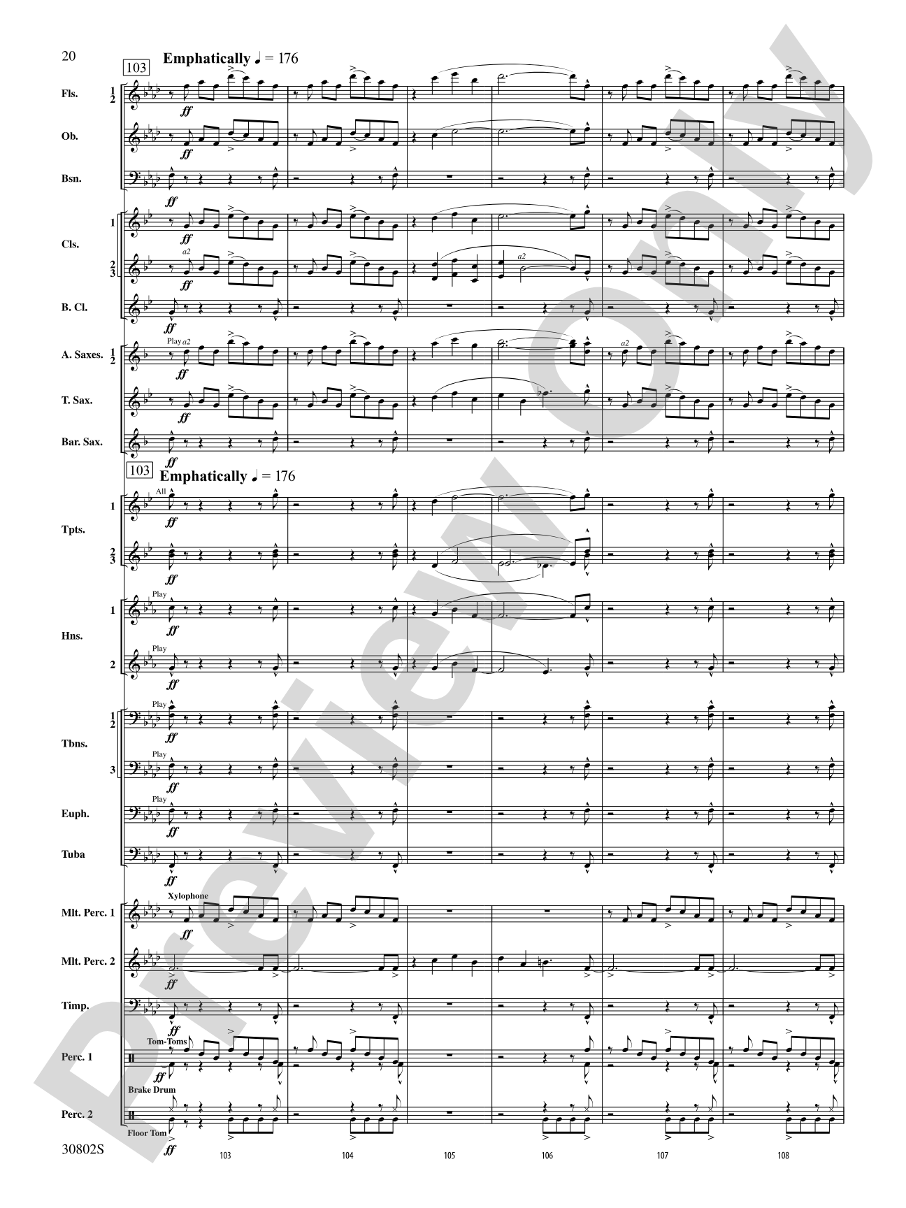 Tangents Angulár: Concert Band Conductor Score & Parts