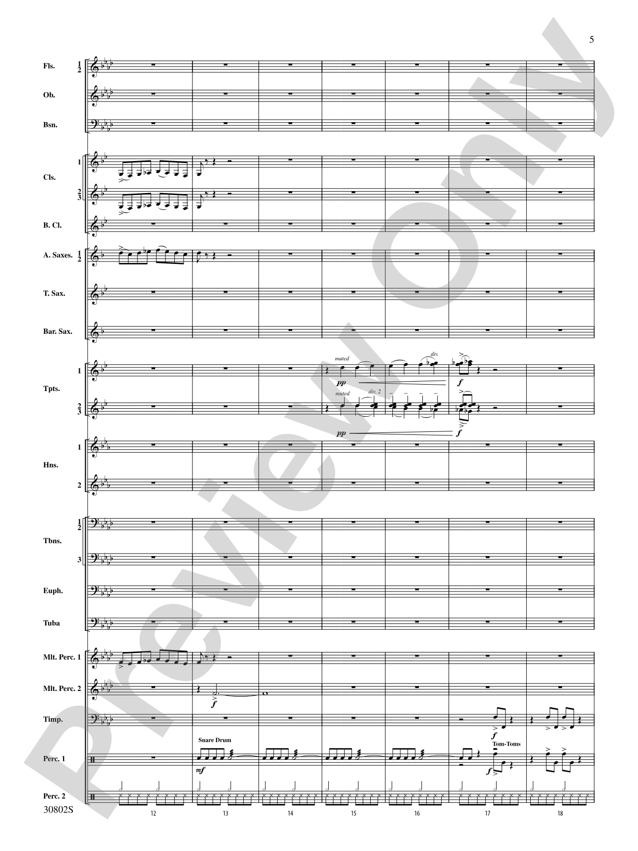Tangents Angulár: Concert Band Conductor Score & Parts