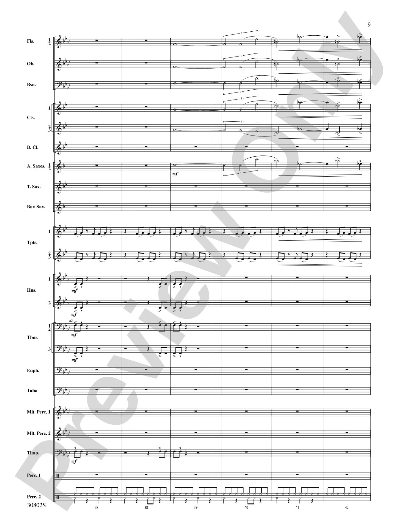 Tangents Angulár: Concert Band Conductor Score & Parts