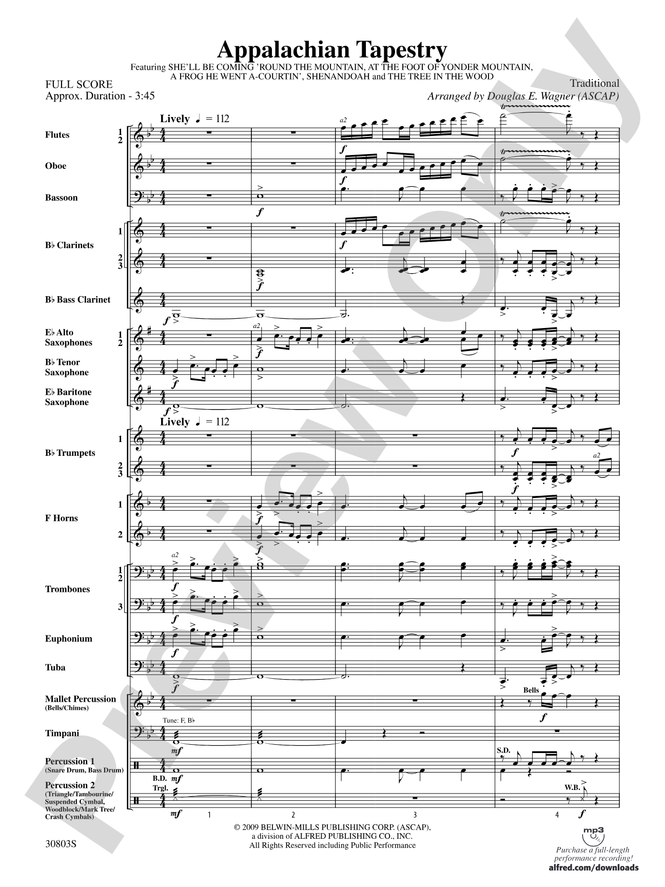 Appalachian Tapestry: Concert Band Conductor Score & Parts