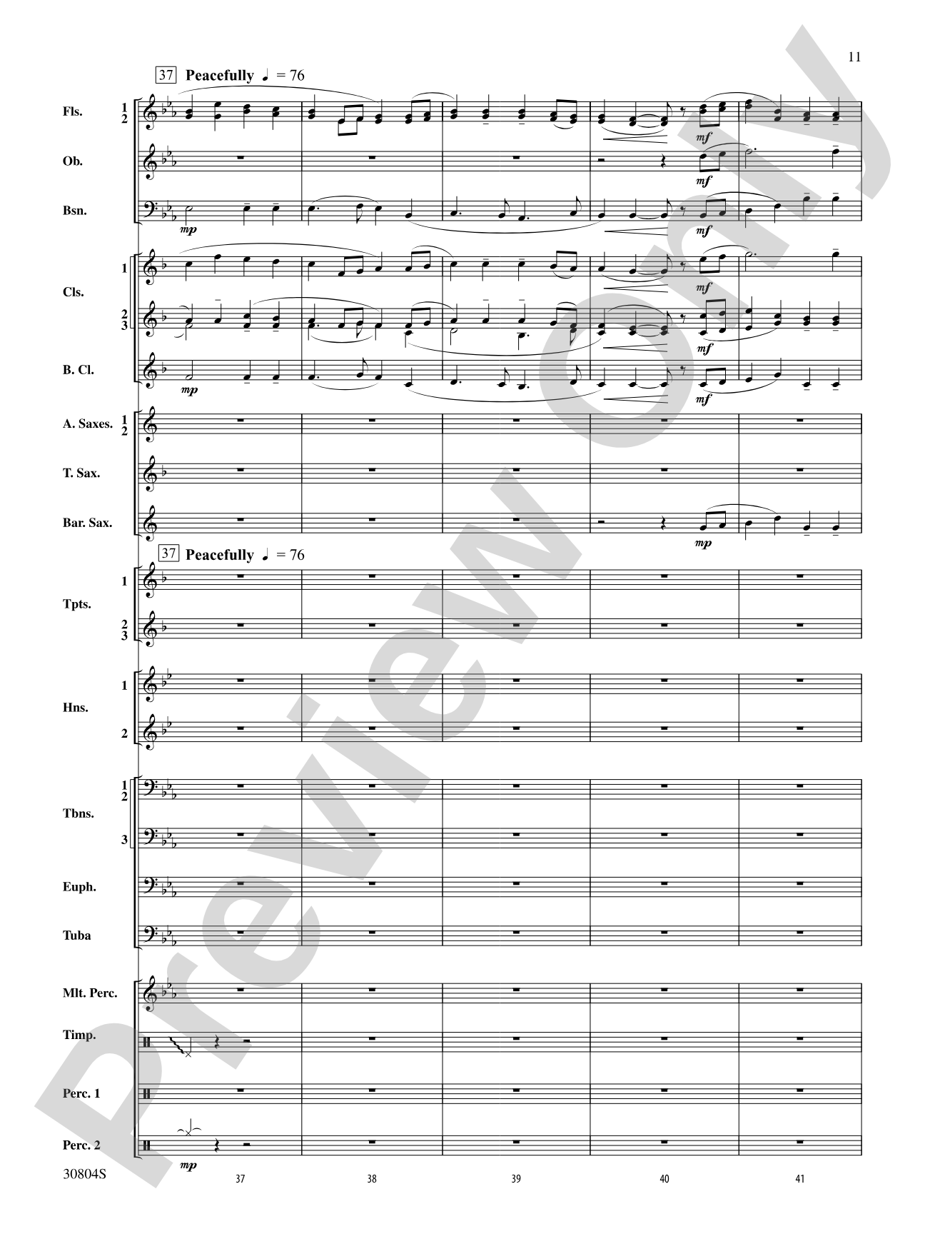 A Yuletide Memory: Concert Band Conductor Score & Parts
