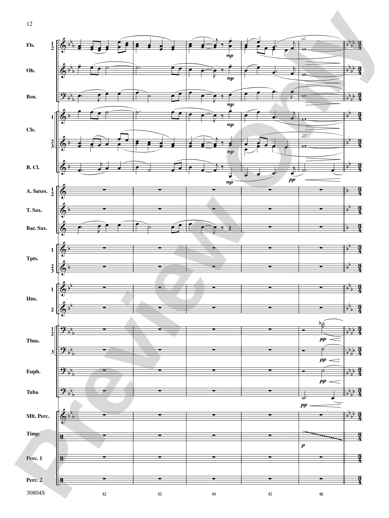 A Yuletide Memory: Concert Band Conductor Score & Parts