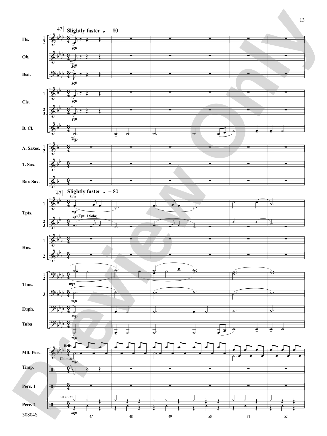 A Yuletide Memory: Concert Band Conductor Score & Parts
