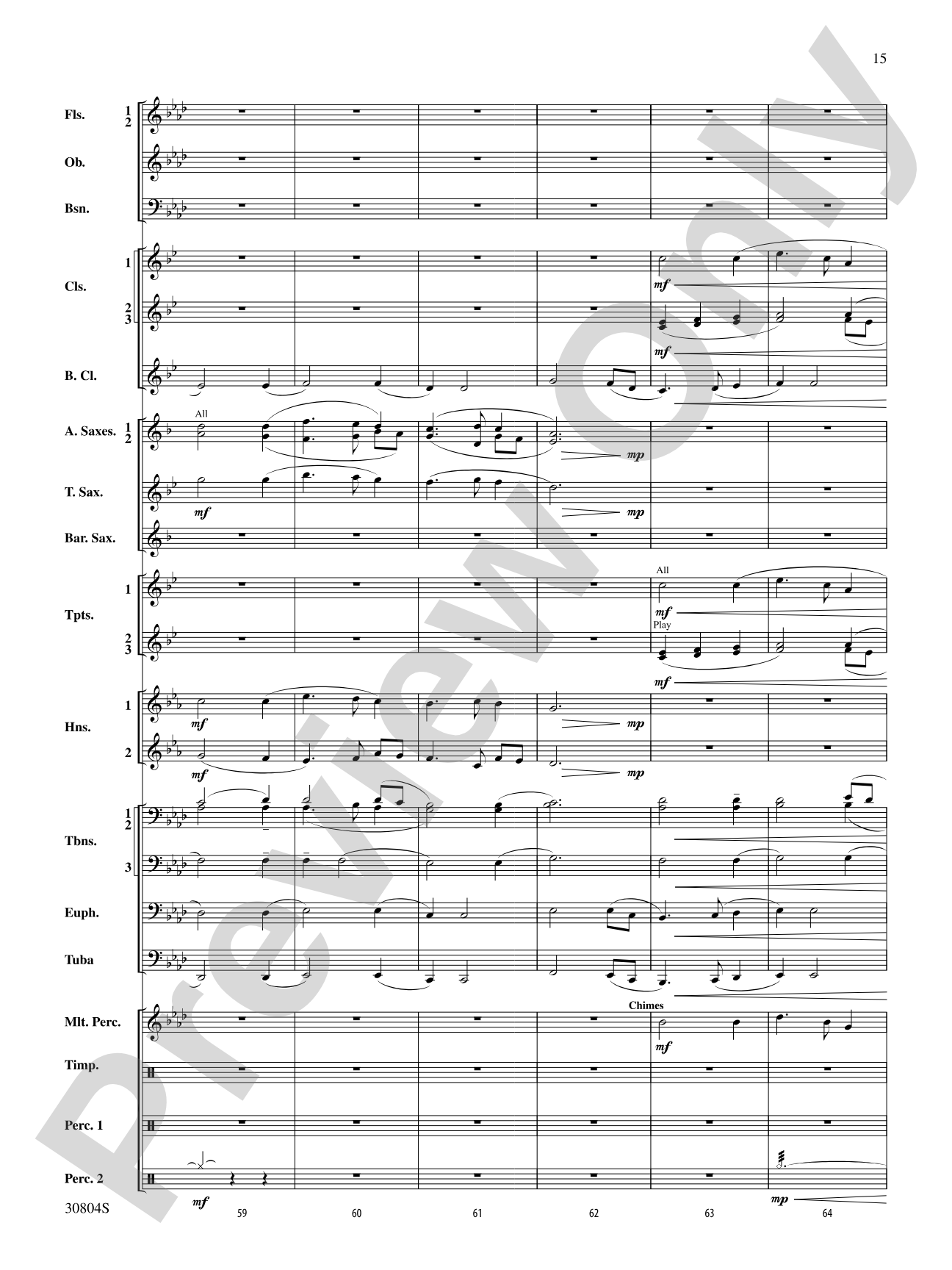 A Yuletide Memory: Concert Band Conductor Score & Parts