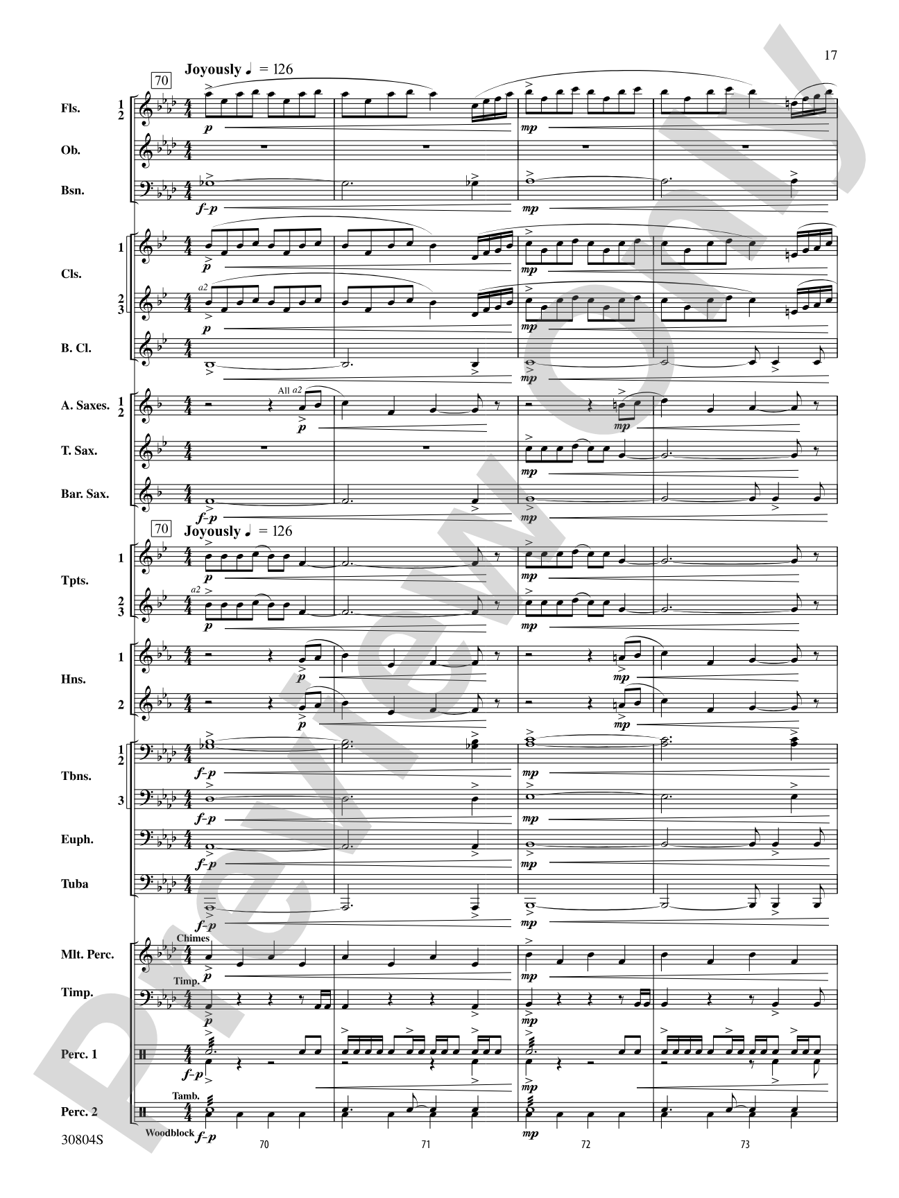 A Yuletide Memory: Concert Band Conductor Score & Parts