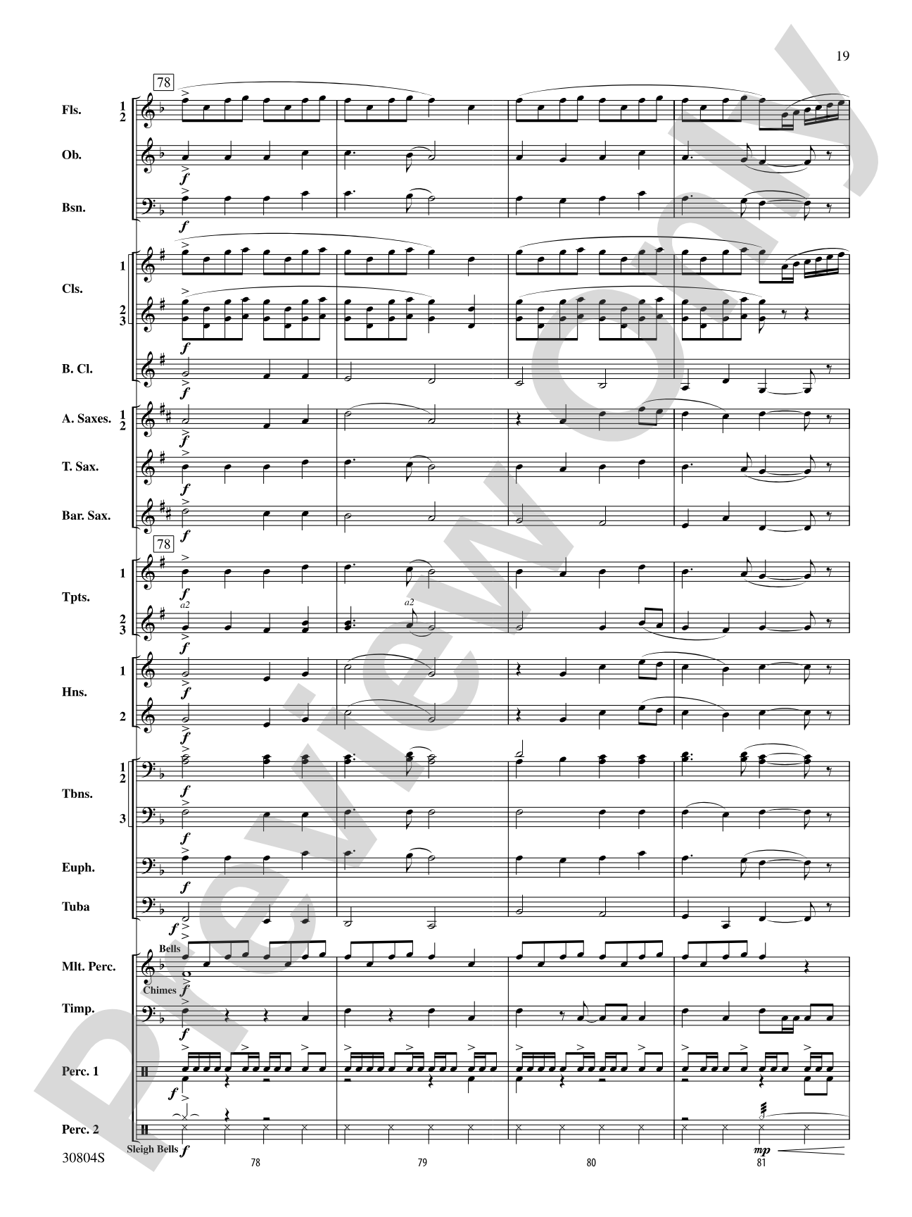 A Yuletide Memory: Concert Band Conductor Score & Parts