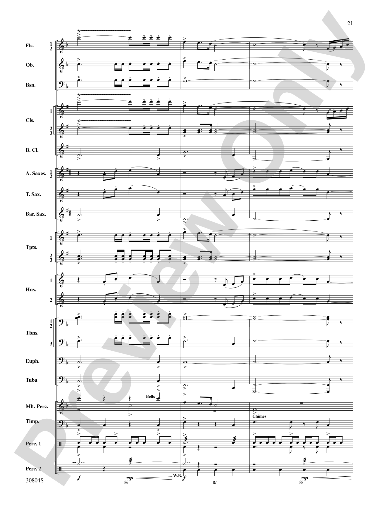 A Yuletide Memory: Concert Band Conductor Score & Parts