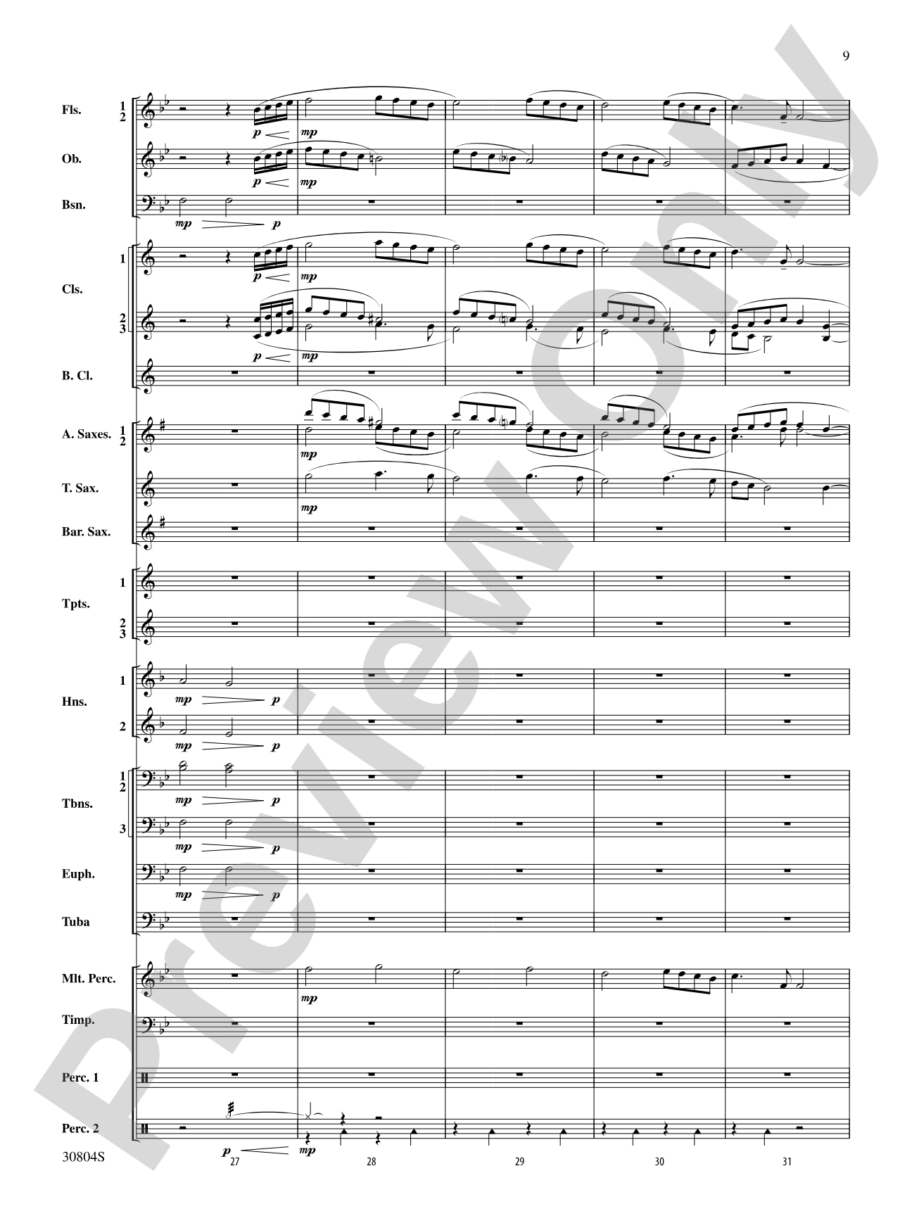 A Yuletide Memory: Concert Band Conductor Score & Parts