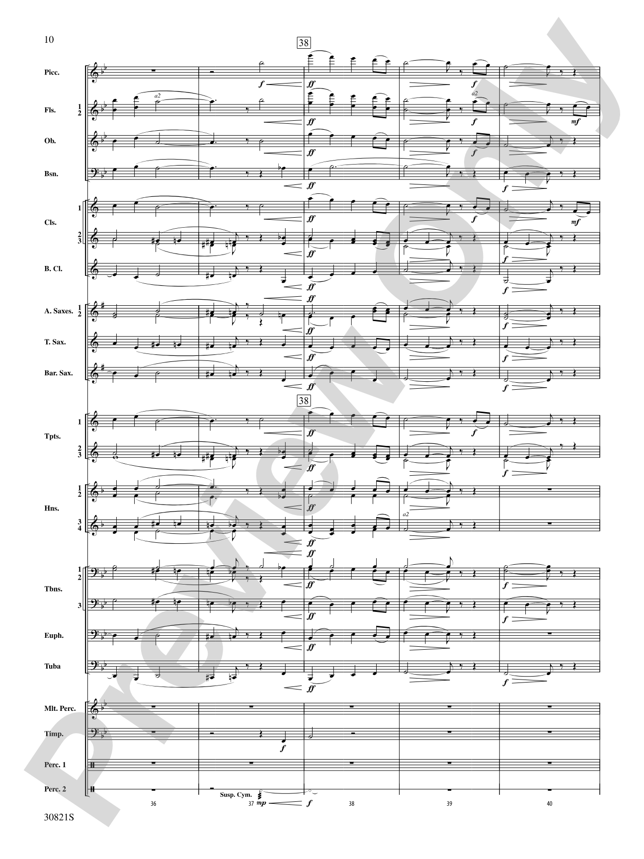 Solemn Melody: Concert Band Conductor Score & Parts