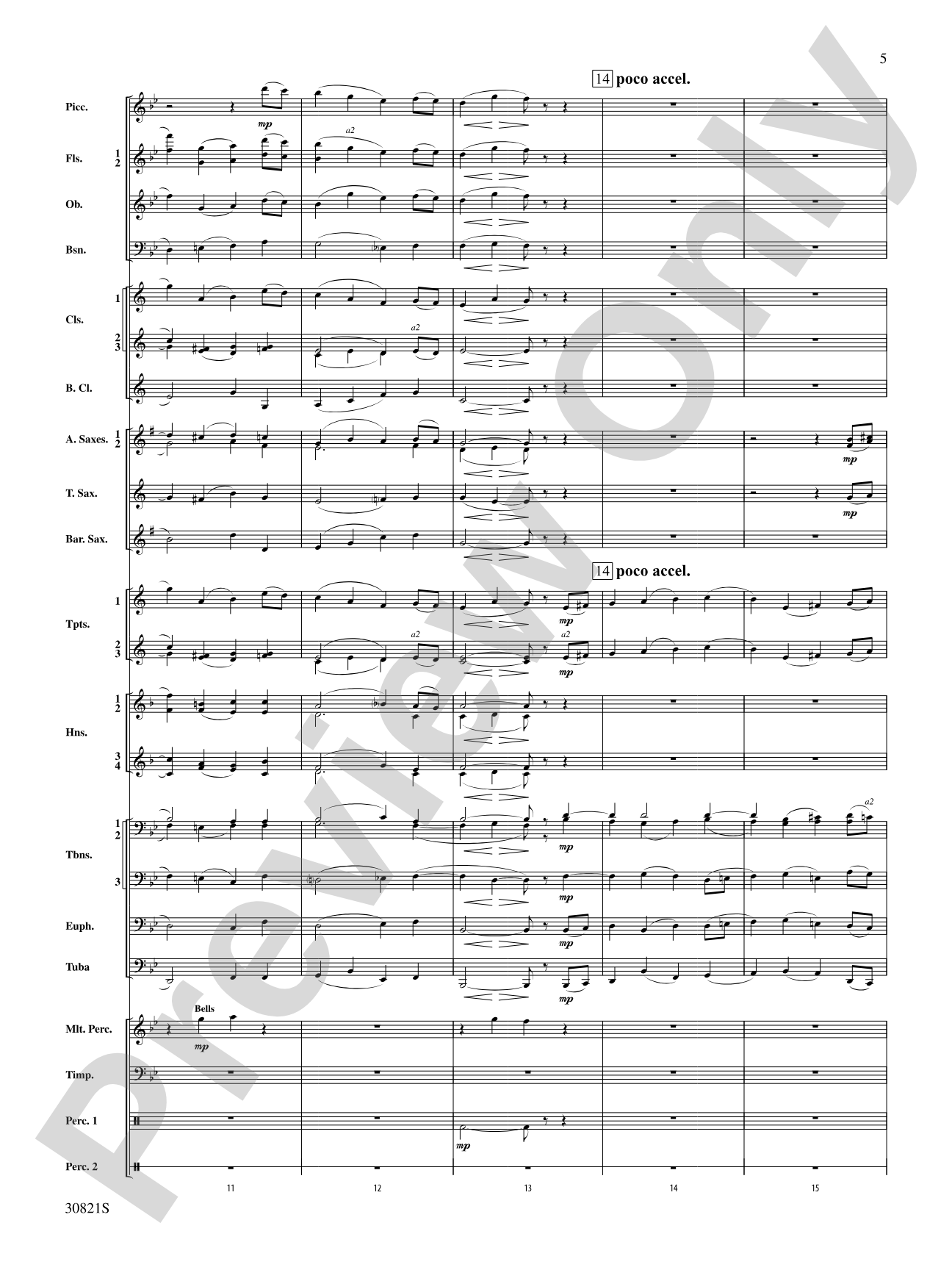 Solemn Melody: Concert Band Conductor Score & Parts